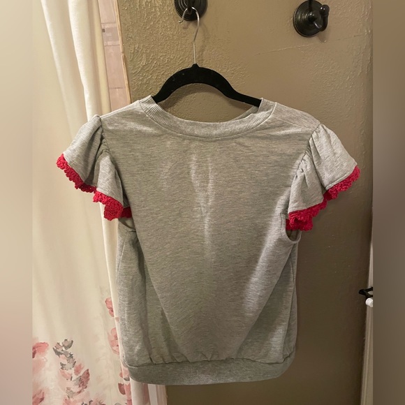 Anthropologie Corey Lynn Calter Flutter-Sleeve Lobster Sweatshirt Small - Picture 3 of 3